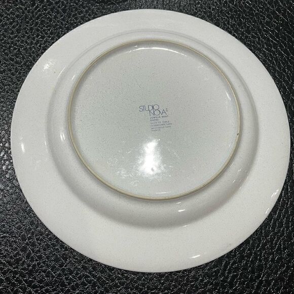 Studio Nova Jungle Beat Chop Plate. Leopard & Tiger Print on Rim. - Picture 6 of 7